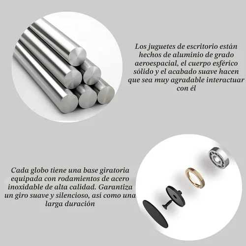 Miniatura 4 de Juguetes de Escritorio Cinéticos, Bola Giratoria de Ilusión Óptica de Cuerpo Completo, Trompo Grande de Giro Más Prolongado, Ideal para Fiestas