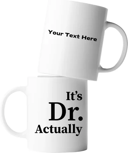 Miniatura 11 de Taza de cerámica con texto en inglés "It's Dr Actually Doctorate", regalo de graduación para estudiantes de doctorado, doctorado, nuevo médico, taza