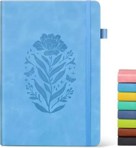 Miniatura 12 de Cuaderno de diario con líneas para mujeres, A5 de tapa dura de cuero rosa para escribir, 200 páginas, diario de viaje diario, cuaderno grueso