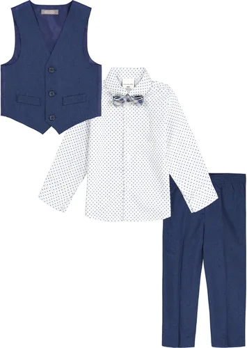 Miniatura 2 de Van Heusen Conjunto formal de 4 piezas para bebé, chaleco, pantalones, camisa de vestir con cuello y corbata