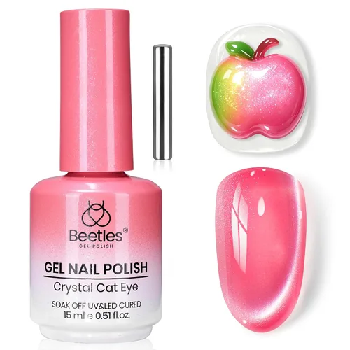Miniatura 89 de Beetles - Esmalte de uñas de gel ultravioleta semipermanente sin HEMA de alto brillo para manicura francesa y arte de uñas, frasco a juego, blanco