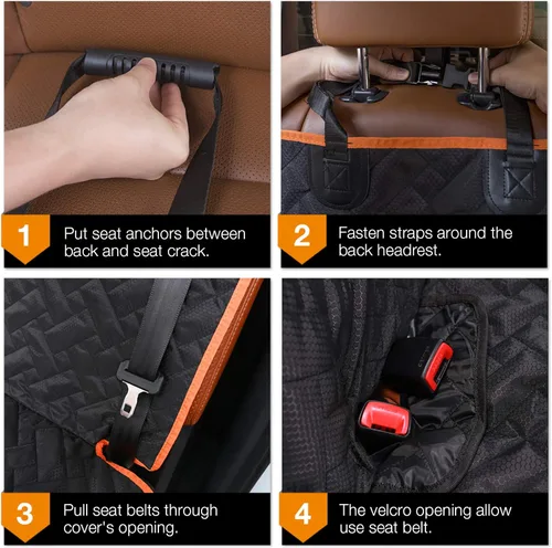 Miniatura 7 de Funda de asiento trasero resistente para camión, 100% impermeable y sin olor, protector de asiento de perro para F150 F250 Chevy Silverado Ram