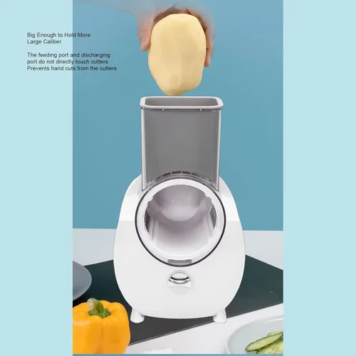 Miniatura 4 de Fockety Rallador eléctrico de queso, rallador eléctrico giratorio recargable, triturador eléctrico con 4 cortadores reemplazables para queso