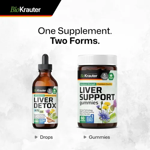 Miniatura 8 de BIO KRAUTER® Desintoxicación hepática 9 en 1 con vitamina C, cardo mariano, cúrcuma, raíz de diente de león, raíz de remolacha, piedra chanca