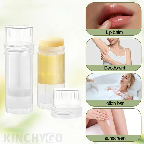 Miniatura 6 de 12 Pack 2oz Empty Deodorant Containers Transparent Twist Up Plastic Deodorant Tubes Empty Bottle Holder