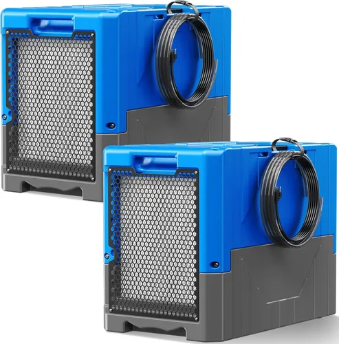 190PPD Commercial Dehumidifier with Pump for Basement-6000Sq.Ft. Warehouse, Large Space Crawl Space Dehumidifier for Efficient Water Damage Azul