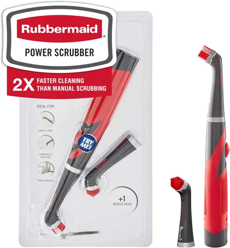Miniatura 10 de Cepillo de limpieza Rubbermaid Reveal Power Scrubber con cabezal multiusos, cepillo de limpieza eléctrico inalámbrico con batería, resistente al