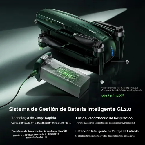 Miniatura 7 de Gleesfun Dron G11PRO 6K con cámara para adultos, video 4K/30fps, cardán sin escobillas de 3 ejes, tiempo de vuelo de 70 minutos con 2