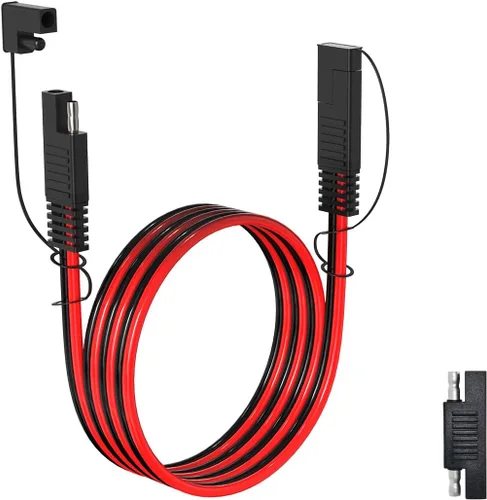 Miniatura 20 de ELFCULB Cable de extensión SAE de 10 AWG, 10 pies, 3/6/10/20/35/50 pies, arnés de cables de desconexión rápida con conector SAE para panel solar