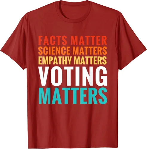 Miniatura 47 de Facts Matter Science Matters Voting Matters - Camiseta demócrata liberal, Negro, S