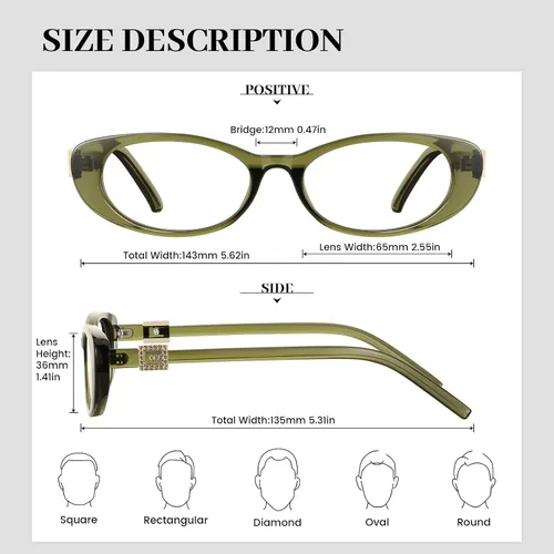 Miniatura 3 de Oval Blue Light Blocking Glasses for Women Retro 90s Glasses Computer TV Eyeglasses Anti Eyestrain
