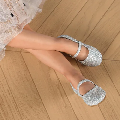 Miniatura 7 de DREAM PAIRS Zapatos planos Mary Jane con diamantes de imitación para niñas