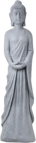 Miniatura 15 de Alpine Corporation 79 cm de alto Estatua de ángel para interior/exterior Arte de jardín Decoración, gris claro 31 pulgadas de alto - Ángel gris claro