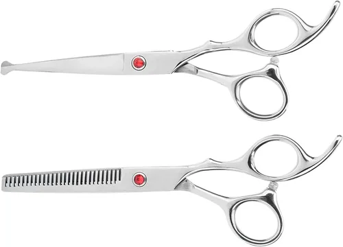 Miniatura 4 de Tijeras de peluquería, Tijeras de adelgazamiento de corte Conjunto de tijeras texturizantes para el cabello Salón de la Familia de Diente Plano