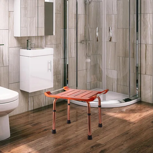 Miniatura 6 de Banco de ducha de teca para asiento interior de ducha, baño, sauna, para ancianos y discapacitados