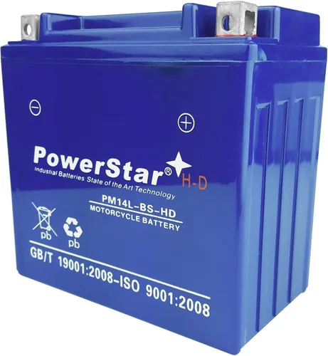 Miniatura 2 de PowerStar YTX14L-BS SLA AGM - Batería resistente para motocicleta y ATV