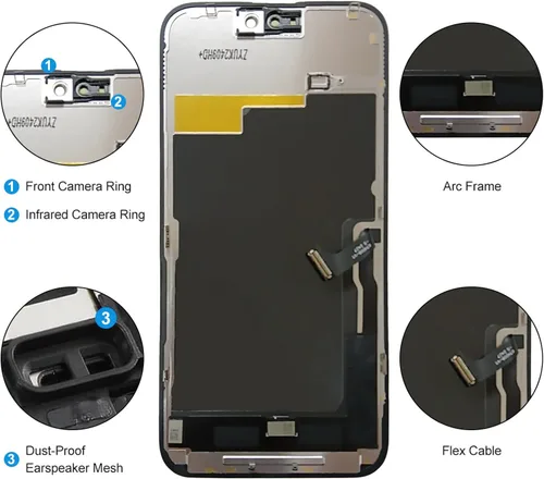 Miniatura 7 de DIGI4U Pantalla LCD para iPhone 15 Pro Max, 6.7 pulgadas [3D táctil] [muesca pequeña] para iPhone 15 Pro Max pantalla digitalizador Asamblea