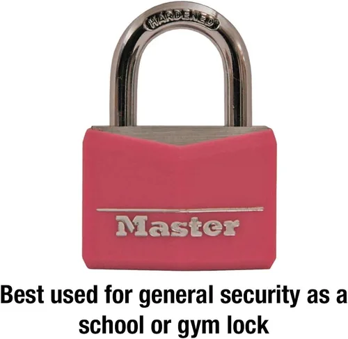 Miniatura 6 de Master Lock Cerradura de aluminio cubierta, cerradura de casillero con llave, cerradura de llave para exteriores, 1 paquete, 141DLF y candado