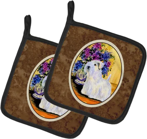 Miniatura 261 de Caroline's Treasures SS8617PTHD - Juego de soportes para ollas de cocina resistentes al calor, almohadillas calientes para horno para cocinar, Husky