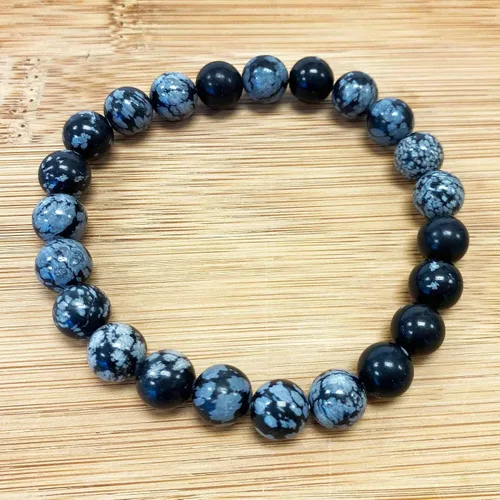 Miniatura 91 de Gem Avenue Handmade Round Bead Stretch Bracelet Unisex Natural Stone Beaded Jewelry for Men & Women, Elastic Wristband for Daily Wear