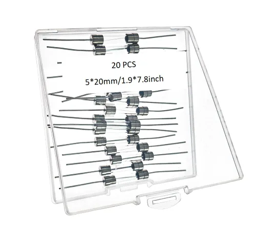 Miniatura 6 de 3.15A, T3.15A, fusible de 250V, 0.197 x 0.787 in, soplado lento, fusible de plomo de vidrio, fusibles de plomo de vidrio de cartucho 3.15AL, 20