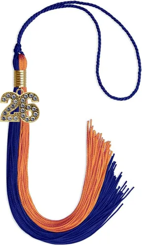 Miniatura 89 de Endea Graduation Borla de doble color con dije dorado (negro/oro brillante, 2022)