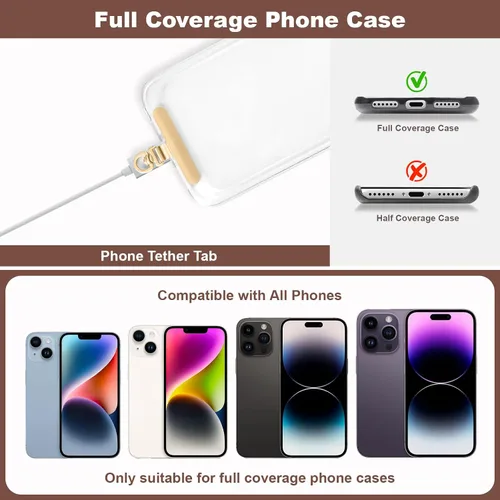 Miniatura 9 de Correa Universal para Teléfono, Cadena de Metal para Teléfono Celular y Combinación de Cordón Trenzado Azul Rosa para iPhone 17, Serie 16