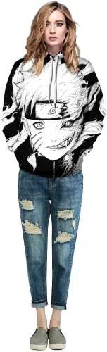 Miniatura 5 de BAIMORE Sudadera con capucha de anime japonés con estampado digital 3D