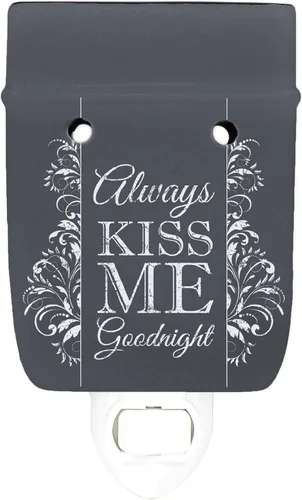 Elanze Designs Always Kiss Me Goodnight - Calentador de aceite eléctrico de cerámica gris carbón