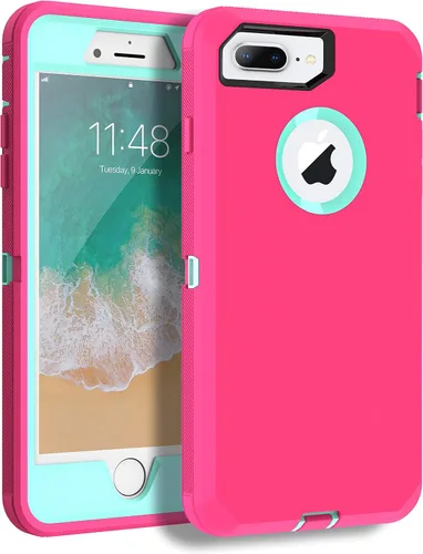 Miniatura 18 de Mgx Funda resistente para iPhone 8 Plus [protector de pantalla integrado] y funda de defensa de triple capa a prueba de golpes a prueba de caídas