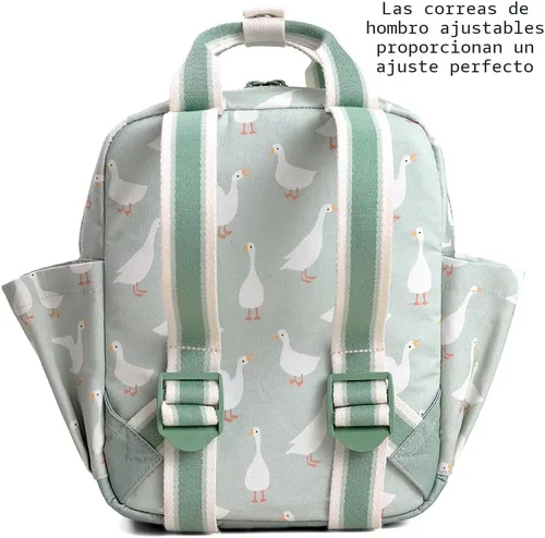 Miniatura 3 de Itzy Ritzy Mochila para niños pequeños – Bolsa de guardería – Cuenta con correas ajustables para el hombro, 2 bolsillos laterales e interior Ganso