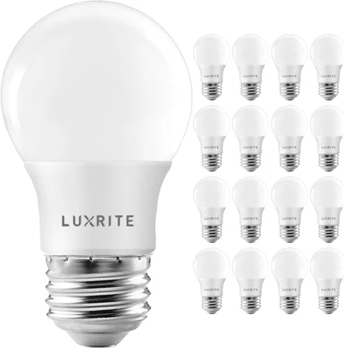 Miniatura 11 de LUXRITE Bombilla LED A15 equivalente a 40 W, 7 W, 2700 K (blanco cálido), 600 lúmenes, clasificación de accesorio cerrado, bombillas regulables