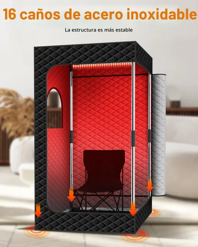 Miniatura 5 de KASUE Tienda de sauna de vapor portátil para el hogar, sauna infrarroja con vapor de 3 L, 9 niveles de temperatura y temporizador de 99 minutos, 5