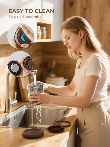 Miniatura 6 de Recipiente de vidrio para café molido hermético de 10 oz – Bote de café molido con tapa Pop Top y válvula de CO₂, recipiente de granos de café