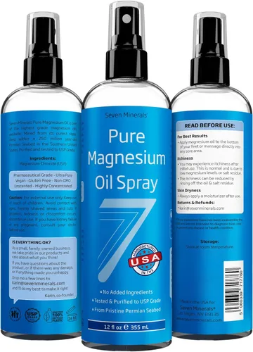 Miniatura 7 de Aceite puro de magnesio USP, grande de 12 onzas, con libro electrónico gratis (idioma español no garantizado), excelente cura para un mejor sueño