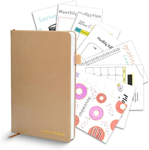 Promot Agenda semanal y mensual 2024 – Diario con diseños prefabricados, presupuesto, hábito, rastreador del sueño, cuidado personal, productividad,