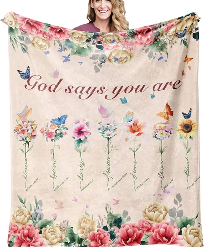 Miniatura 8 de Regalos de cumpleaños para mujeres, regalos cristianos para mujeres de fe, manta de 50 x 60 pulgadas