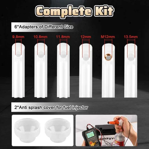 Miniatura 5 de Kit Universal de Prueba y Limpieza de Inyectores de Combustible, Kit de Herramientas de Limpieza DIY para PWM, Frecuencia de Pulso Ajustable y Ancho