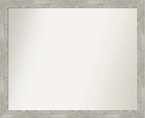 Miniatura 151 de Amanti Art Espejo de baño gris para sobre el fregadero, 31 x 48 pulgadas, espejo de tocador rectangular estrecho de color gris, marco de madera