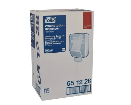 Miniatura 8 de Tork Dispensador de toallas de papel montado en la pared Washstation Negro/Rojo W6, resistente al agua, rango de rendimiento, 651220