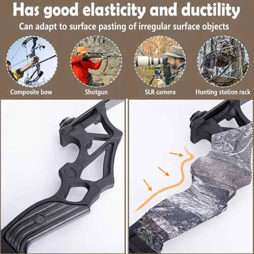 Miniatura 4 de Adnee Cinta silenciadora de camuflaje de 2.5 yardas x 2.5 pulgadas, cintas de camuflaje autoadhesivas, cinta protectora de camuflaje para tu