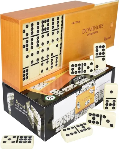 Miniatura 4 de Juego de dominó doble 9 – Juego de dominó para adultos y niños a partir de 8 años – Juego de dominó doble nueve, juegos de mesa clásicos – Juego