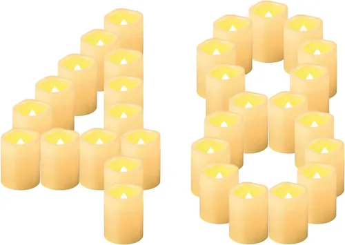 Miniatura 9 de 4 piezas de luces LED para calabaza de Halloween con temporizador y control remoto, luz naranja Jack-O-Linterna operada con pilas para decoración