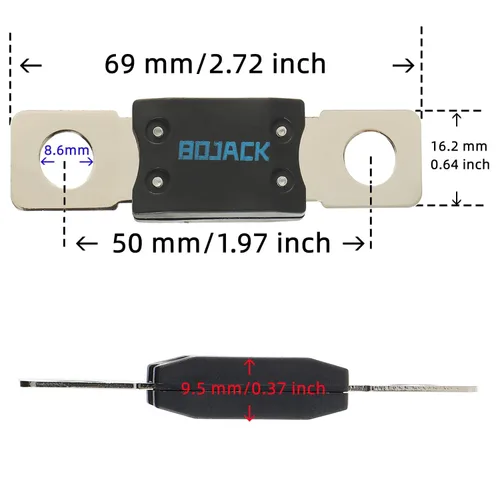 Miniatura 4 de BOJACK MEGA/AMG Fusible de alta corriente atornillado 60A Amp para automóviles, camiones, vehículos de construcción, autobuses, caravanas