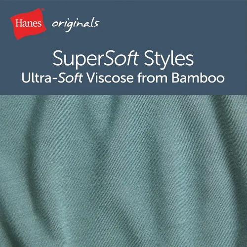 Miniatura 4 de Hanes Bóxer y baúl originales SuperSoft para hombre, viscosa súper suave de bambú, paquete de 3