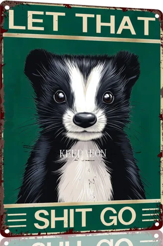 Miniatura 24 de Skunk Bathroom Wall Decor Signs Metal Aluminum Sign Remember to Wipe Bathroom Decor Weird Stuff 12x8 Inches Decor Funny Poster Funny Bathroom 8294