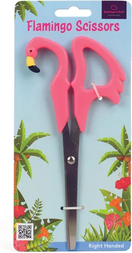 Tijeras Flamingo - Tijeras de animales con mango de plástico rosa con cuchillas de acero de 4 pulgadas/3.9 in - diestro - Papelería y suministros de