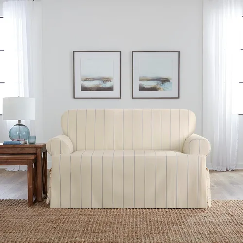 Miniatura 6 de SureFit Funda de cojín en T de algodón pesado para sillón de pato – Funda de una pieza, ajuste tejido relajado, 100% algodón, lavable a máquina