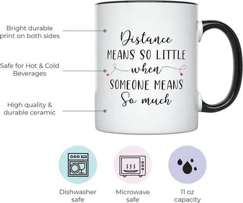 Miniatura 2 de YouNique Designs Regalos para relaciones a larga distancia: taza de café portátil de 11 onzas, regalos de larga distancia para parejas para novio