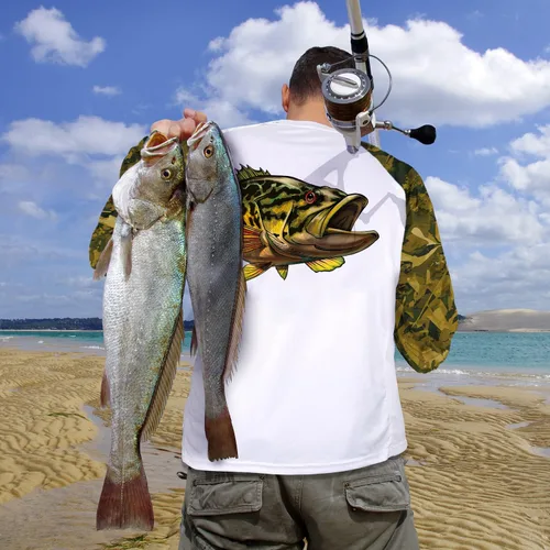 Miniatura 30 de Palmyth - Camiseta de pesca para hombre, con manga larga, protección solar ultravioleta FPU 50+, con bolsillo